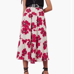 Bash Kondo Floral Midi Skirt- Size Medium